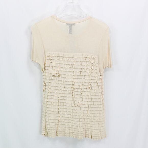 J. CREW Cream Tiered Ruffle Open Front Cardigan Top - Picture 5 of 9